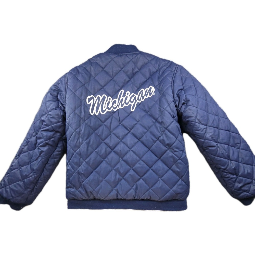 Nike Team Michigan Wolverines Quilted Reversible Varsity Jacket Junior L (16/18) - Picture 2 of 9